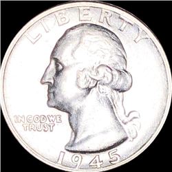 1945-S Washington Quarter CLOSELY UNCIRCULATED