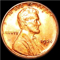 1924-D Lincoln Wheat Penny GEM BU