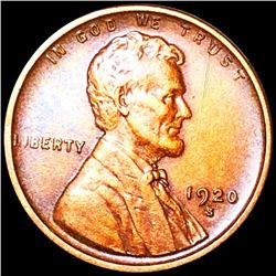 1920-S Lincoln Wheat Penny ABOUT UNCIRCULATED