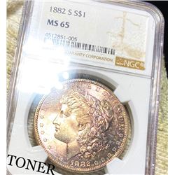 1882-S Morgan Silver Dollar NGC - MS65