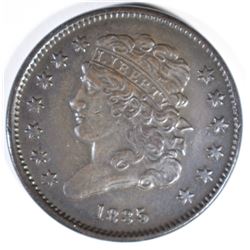 1835 HALF CENT AU/BU