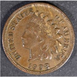 1908-S INDIAN HEAD CENT XF