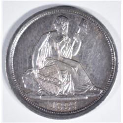 1837 SEATED LIBERTY HALF DIME BU