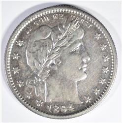 1894-S BARBER QUARTER AU