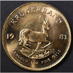 1981 1 OZ FINE GOLD KRUGERRAND
