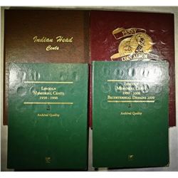 LOT OF 4 INDIAN & LINCOLN CENT BOOKS