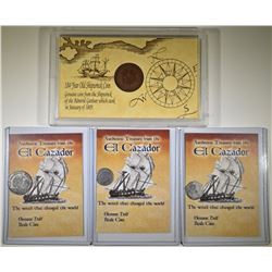 4 TREASURE SHIP RECOVERY COINS