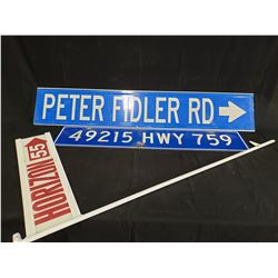 3 STREET SIGNS NO RESERVE