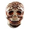 Image 1 : Monarch 2oz Fine Silver Copper Coloured Hand Poured Sugar Skull with Daisy (Tax Exempt)