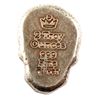 Image 2 : Monarch 2oz Fine Silver Copper Coloured Hand Poured Sugar Skull with Daisy (Tax Exempt)