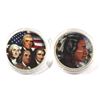Image 1 : Pair of Coloured 1oz Fine Silver Coins (Tax Exempt) You will receive an Indian Head Buffalo Round, a