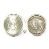 Image 2 : Pair of Coloured 1oz Fine Silver Coins (Tax Exempt) You will receive an Indian Head Buffalo Round, a