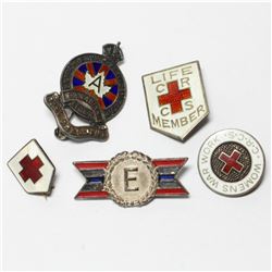 Antique/Vintage Sterling Silver & Enameled Pin Collection.  In this collection you will receive 3 Re