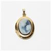 Image 1 : 10K Yellow Gold Mother & Baby Cameo Locket.  Locket measures just over 1' in length.  Total weight o