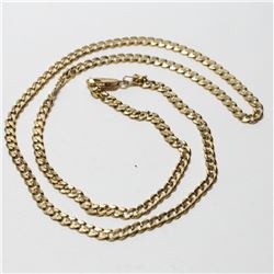 10K Yellow Gold Curb Link Chain with Lobster Clasp.  Chain measures 20  in length with a total weigh