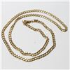 Image 1 : 10K Yellow Gold Curb Link Chain with Lobster Clasp.  Chain measures 20" in length with a total weigh