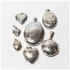 Image 1 : Lot of Vintage Sterling Silver Lockets. You will receive 7 Lockets in the collection with a total we