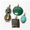 Image 1 : Lot of Lady's Sterling Silver Statement Pendants.  You will receive 4 different pendants in this lot