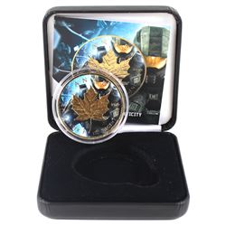 2018 Canada $5 Coloured/Gilt 'Space Commander' 1oz Fine Silver Maple (Tax Exempt)  Coin comes encaps