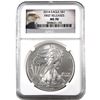 Image 1 : 2014 USA $1 1oz Fine Silver Eagle NGC Certified MS-70 First Releases (Tax Exempt)