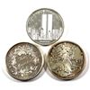 Image 1 : Lot of 3 Different 1oz Fine Silver Rounds (Tax Exempt) You will receive  2017 Zombucks Currency Roun