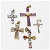 Image 1 : Collection of Lady's Sterling Silver Cross Pendants. 5pcs.