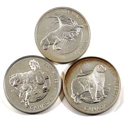 1997 Canada 50-cent Dogs of Canada Sterling Silver 3-coin Collection. Please note coins are impaired