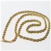 Image 1 : 14K Yellow Gold French Rope 20" Chain with Slide Clasp & safety Catch.  Total weight of 6.75 grams.
