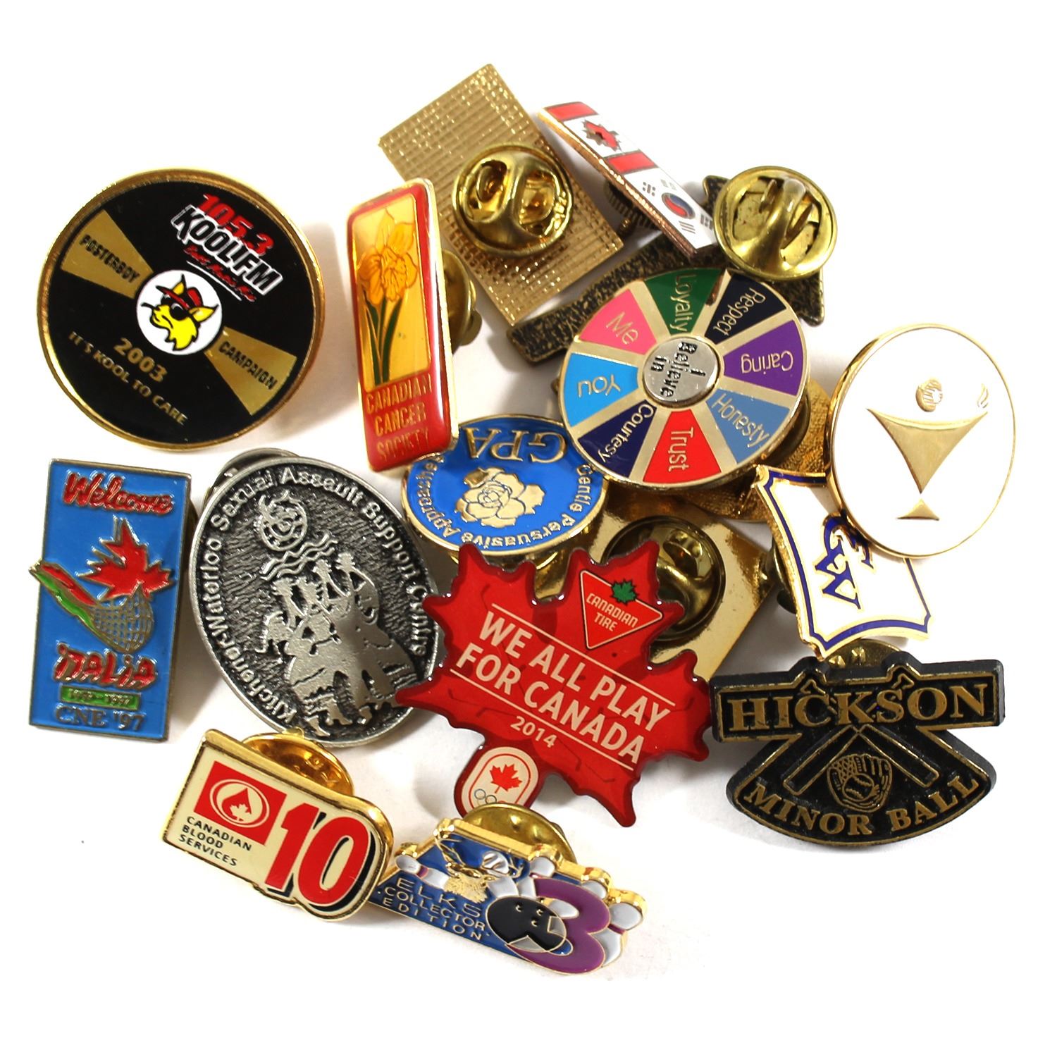 Organization Pin Estate Lot of Vintage Lapel Pins. Mainly Group and Organization Themed ...