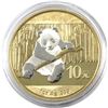 Image 1 : 2014 China 10Yn Gold Plated 1oz Fine Silver Panda (Tax Exempt) Coin comes in protective capsule.