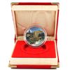 Image 1 : 2014 Canada $5 Gilt & Colourized Mountain Scene 1oz Fine Silver Bald Eagle (Tax Exempt) Coin comes e