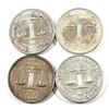 Image 2 : 4x 1oz Fine Silver 'Trade Unit' Rounds (Tax Exempt) You will receive 4 different designs. 4pcs.