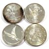 Image 1 : Lot of 1oz Fine Silver Rounds (Tax Exempt) You will receive 4 different Rounds in this lot. 4pcs.