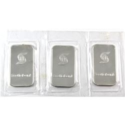 3x Scotiabank 1oz Fine Silver Bars 'Sealed' (Tax Exempt) 3pcs.