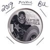 Image 1 : 2019 Tuvalu $1 Marvel Series - Captain America 1oz. Fine Silver Coin (Tax Exempt)