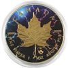 Image 1 : 2016 Canada $5 Gilt/Colourized Lightening 1oz Fine Silver Maple (Tax Exempt) Coin comes in a protect