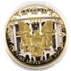 Image 2 : 2017 USA $1 Gilt/Colourized D.C. White House 1oz Fine Silver Eagle (Tax Exempt) Coin comes in a prot