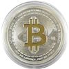 Image 1 : Bitcoin Value Conversion 1oz Gilt Fine Silver Round (Tax Exempt) Coin comes in a protective capsule.