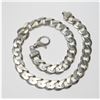 Image 1 : Large Solid Sterling Silver 15mm Curb-Link Chain with Lobster Clasp.  Weighs 149.18 grams with a len