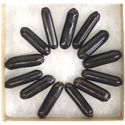 13 Rare Vintage Black Coral Beads
