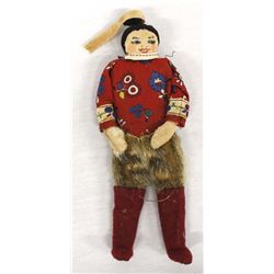 Antique Northwest Coast Eskimo Cloth Doll