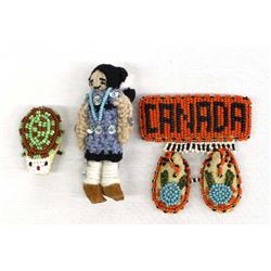 Unique Vintage Native American Beaded Pins