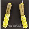 Image 1 : Native American Beaded Ears of Corn Earrings