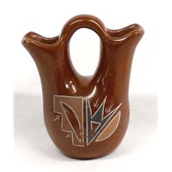 Historic Santa Clara Redware Pottery Wedding Vase