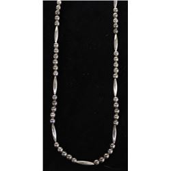 Vintage Native American Sterling Bead Necklace