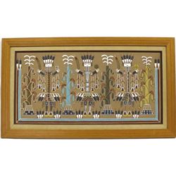 Large Framed Navajo Sand Painting