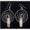 Image 2 : Vintage Navajo Sterling Dreamcatcher Earrings