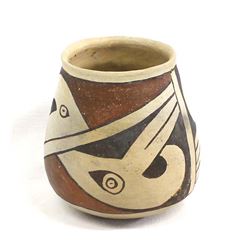 Prehistoric Casas Grandes Stylized Parrot Pottery