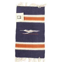 Vintage New Mexico Chimayo Fringed Wool Textile