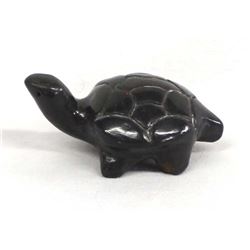 Santa Clara Blackware Pottery Turtle by C. Romero